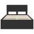 Cadru de pat cu headboard Negru 120 x 123 cm Lemn compozit GartenMobel Dekor