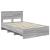 Cadru de pat cu headboard Gri Sonoma 120 x 123 cm Lemn compozit GartenMobel Dekor