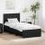Cadru de pat cu headboard Negru 120 x 123 cm Lemn compozit GartenMobel Dekor