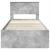 Cadru de pat Gri din beton 120 x 123 cm Lemn compozit GartenMobel Dekor