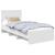 Cadru de pat cu headboard Alb 90 x 200 cm Lemn compozit GartenMobel Dekor