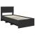 Cadru de pat cu headboard Negru 90 x 200 cm Lemn compozit GartenMobel Dekor