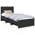 Cadru de pat cu headboard Negru 90 x 200 cm Lemn compozit GartenMobel Dekor
