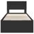 Cadru de pat cu headboard Negru 90 x 200 cm Lemn compozit GartenMobel Dekor