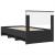Cadru de pat cu headboard Negru 90 x 200 cm Lemn compozit GartenMobel Dekor