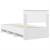 Cadru de pat cu headboard Alb 80 x 200 cm Lemn compozit GartenMobel Dekor