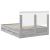 Cadru de pat cu sertar Gri Sonoma 140 x 190 cm Lemn Ingineresc GartenMobel Dekor