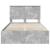 Cadru de pat Gri din beton 120 x 190 cm Lemn Ingineresc GartenMobel Dekor