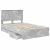 Cadru de pat Gri din beton 120 x 190 cm Lemn Ingineresc GartenMobel Dekor