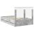 Cadru de pat Gri din beton 120 x 200 cm Lemn Ingineresc GartenMobel Dekor