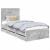 Cadru de pat Gri din beton 100 x 200 cm Lemn Ingineresc GartenMobel Dekor