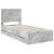 Cadru de pat Gri din beton 100 x 200 cm Lemn Ingineresc GartenMobel Dekor