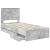 Cadru de pat Gri din beton 90 x 200 cm Lemn Ingineresc GartenMobel Dekor