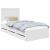 Cadru de pat cu sertar Alb 75 x 190 cm Lemn Ingineresc GartenMobel Dekor