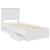 Cadru de pat cu sertar Alb 75 x 190 cm Lemn Ingineresc GartenMobel Dekor
