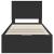 Cadru de pat cu sertar Negru 75 x 190 cm Lemn Ingineresc GartenMobel Dekor