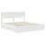 Cadru de pat cu sertar Alb 180 x 200 cm Lemn Ingineresc GartenMobel Dekor
