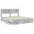 Cadru de pat Gri din beton 180 x 200 cm Lemn Ingineresc GartenMobel Dekor