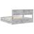 Cadru de pat Gri din beton 180 x 200 cm Lemn Ingineresc GartenMobel Dekor