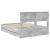 Cadru de pat Gri din beton 160 x 200 cm Lemn Ingineresc GartenMobel Dekor
