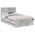 Cadru de pat Gri din beton 135 x 190 cm Lemn Ingineresc GartenMobel Dekor