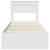 Cadru de pat cu sertar Alb 100 x 200 cm Lemn Ingineresc GartenMobel Dekor
