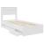 Cadru de pat cu sertar Alb 90 x 200 cm Lemn Ingineresc GartenMobel Dekor