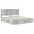 Cadru de pat Gri din beton 200 x 200 cm Lemn Ingineresc GartenMobel Dekor