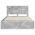 Cadru de pat Gri din beton 150 x 200 cm Lemn Ingineresc GartenMobel Dekor