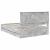 Cadru de pat Gri din beton 140 x 190 cm Lemn Ingineresc GartenMobel Dekor