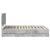 Cadru de pat Gri din beton 140 x 200 cm Lemn Ingineresc GartenMobel Dekor