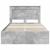 Cadru de pat Gri din beton 135 x 190 cm Lemn Ingineresc GartenMobel Dekor