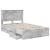 Cadru de pat Gri din beton 120 x 190 cm Lemn Ingineresc GartenMobel Dekor