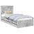 Cadru de pat Gri din beton 90 x 190 cm Lemn Ingineresc GartenMobel Dekor
