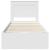 Cadru de pat cu sertar Alb 90 x 200 cm Lemn Ingineresc GartenMobel Dekor