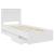 Cadru de pat cu sertar Alb 75 x 190 cm Lemn Ingineresc GartenMobel Dekor