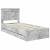 Cadru de pat Gri din beton 75 x 190 cm Lemn Ingineresc GartenMobel Dekor