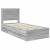 Cadru de pat cu sertar Gri Sonoma 75 x 190 cm Lemn Ingineresc GartenMobel Dekor