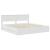 Cadru de pat cu sertar Alb 200 x 200 cm Lemn Ingineresc GartenMobel Dekor
