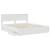 Cadru de pat cu sertar Alb 180 x 200 cm Lemn Ingineresc GartenMobel Dekor