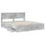 Cadru de pat Gri din beton 180 x 200 cm Lemn Ingineresc GartenMobel Dekor