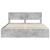 Cadru de pat Gri din beton 180 x 200 cm Lemn Ingineresc GartenMobel Dekor
