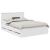 Cadru de pat cu sertar Alb 140 x 200 cm Lemn Ingineresc GartenMobel Dekor