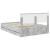 Cadru de pat Gri din beton 140 x 200 cm Lemn Ingineresc GartenMobel Dekor