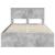 Cadru de pat Gri din beton 120 x 200 cm Lemn Ingineresc GartenMobel Dekor