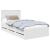 Cadru de pat cu sertar Alb 100 x 200 cm Lemn Ingineresc GartenMobel Dekor