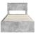 Cadru de pat Gri din beton 100 x 200 cm Lemn Ingineresc GartenMobel Dekor