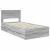 Cadru de pat cu sertar Gri Sonoma 100 x 200 cm Lemn Ingineresc GartenMobel Dekor