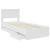 Cadru de pat cu sertar Alb 90 x 190 cm Lemn Ingineresc GartenMobel Dekor