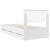 Cadru de pat cu sertar Alb 90 x 190 cm Lemn Ingineresc GartenMobel Dekor